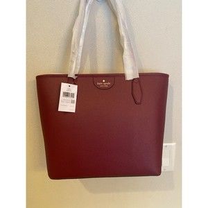 Kate Spade Lori Textured PVC Tote Blackberry WKR00231 NWT